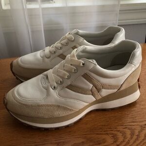 Veronica beard Valentina tennis shoe cream 10 women’s white tan neutral preppy